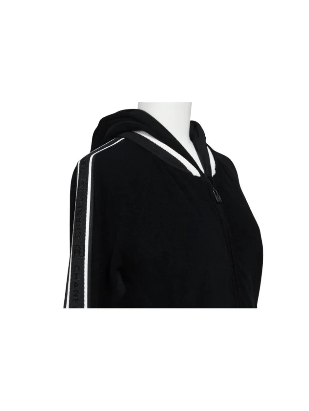 Chanel Sport Line Zip Up Hoodie CC Logo Pile Mesh 4 36